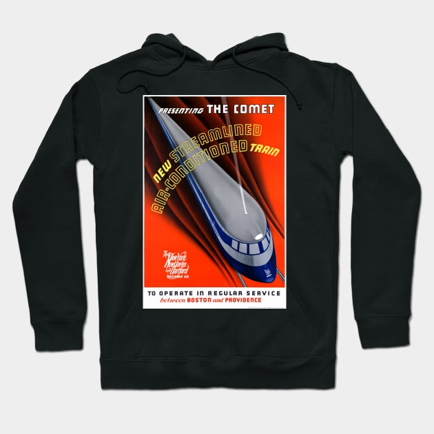 Vintage Travel Poster USA Presenting The Comet Hoodie by vintagetreasure